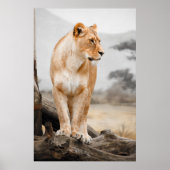ライオンが木に ポスター (正面)