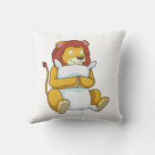 ライオンが枕で寝る クッション (裏面)