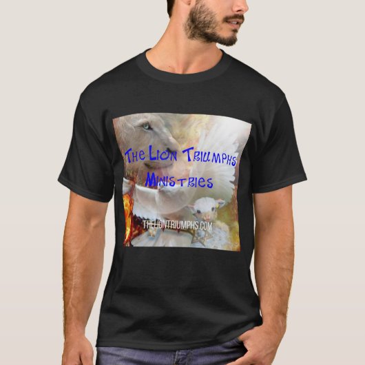 ライオンが閣僚のシャツを勝ち取る Tシャツ (正面)