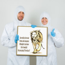 「ライオンが風に乗って歩く」勇気付けられる