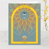 ライオンが飼い葉に カード (黄色い花)