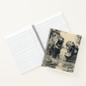 ライオンとカバの戦い ノートブック (内部)