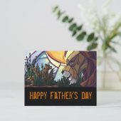 ライオンとカブスの父の日のはがき ポストカード (スタンド正面)