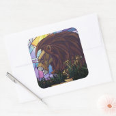 ライオンとカブス スクエアシール (封筒)