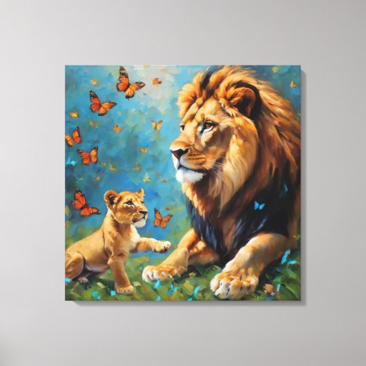 ライオンとカブ キャンバスプリント (正面)