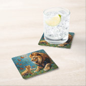 ライオンとカブ スクエアペーパーコースター (インサイチュ)