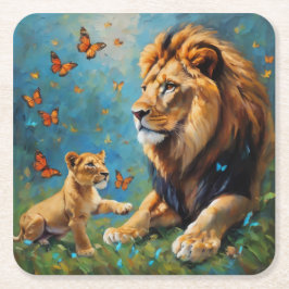 ライオンとカブ スクエアペーパーコースター