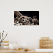 ライオンとガール ポスター (キッチン)