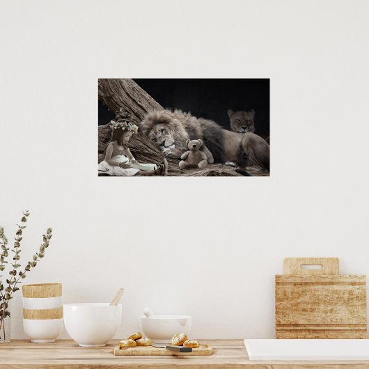 ライオンとガール ポスター (キッチン)