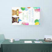 ライオンとクマの子どもの誕生日 横断幕 (トレードショー)