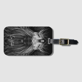 ライオンとクラウンモノグラム荷物タグ ラゲッジタグ