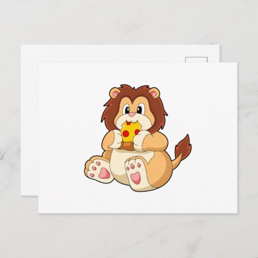 ライオンとサルミ パイのピース.PNG ポストカード (正面/裏面)