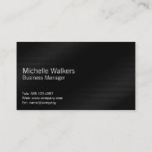 ライオンとスターのロゴ | カーボン背景 名刺 (裏面)