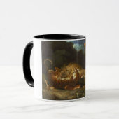 ライオンとトラの戦い マグカップ (正面左)