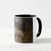 ライオンとトラの戦い マグカップ (正面右)