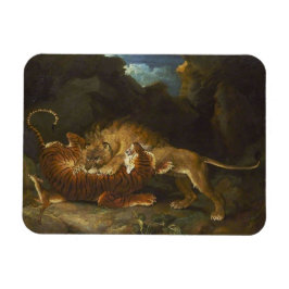 ライオンとトラの戦い マグネット