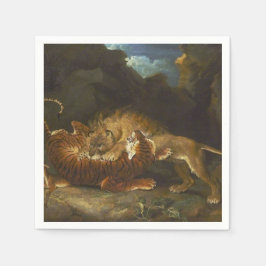 ライオンとトラの戦い(James Ward) スタンダードカクテルナプキン