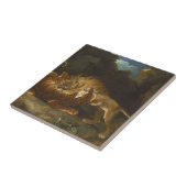 ライオンとトラの戦い(James Ward) タイル (側面)