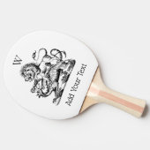 ライオンとドラゴン紋章エンブレムモノグラム 卓球ラケット (横)