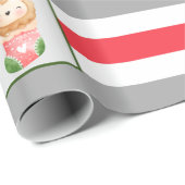 ライオンとネコカスタマイズの文字と名前 ラッピングペーパー (ロールコーナー)