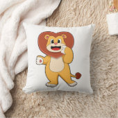 ライオンとハート クッション (ブランケット)