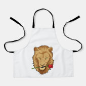 ライオンとバラ エプロン (正面)