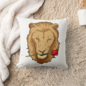 ライオンとバラ クッション (ブランケット)