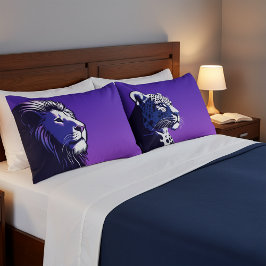 ライオンとヒョウ 枕カバー