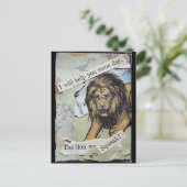 ライオンとマウスのコラージュ ポストカード (スタンド正面)