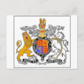 ライオンとユニコーンの紋章 ポストカード (正面)
