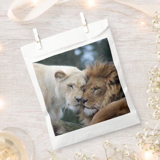 ライオンとライオノスヌズリング フェイバーバッグ (クリップ留めされた状態)