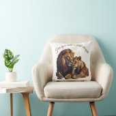 ライオンとライオンズラブ – ワイルドハート装飾薬 クッション (椅子)