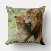 ライオンとライオン クッション (正面)