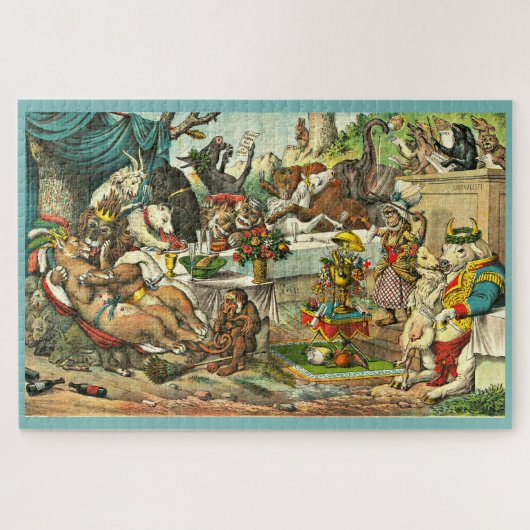 ライオンとライオ結婚ネス ジグソーパズル (横)