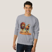 ライオンとラマのダッシュ スウェットシャツ (正面フル)