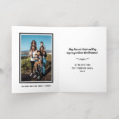 ライオンとラムのカードと金ゴールドフォイルレタリング 箔グリーティングカード (内側レイダウン)