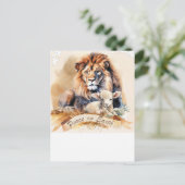 ライオンとラムのクリスマスカード シーズンポストカード (スタンド正面)