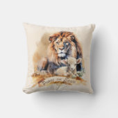 ライオンとラムのクリスマス クッション (正面)