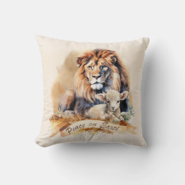 ライオンとラムのクリスマス クッション