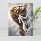 ライオンとラムのグリーティングカード (スタンド正面)