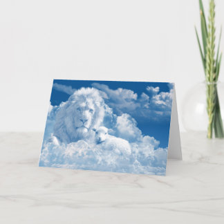 ライオンとラムのグリーティングカード カード