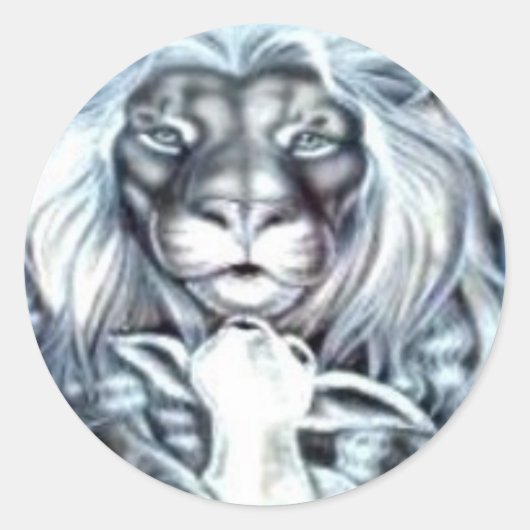 ライオンとラムのシール ラウンドシール (正面)