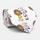 ライオンとラムのハートパッチ ネクタイ (ロール)