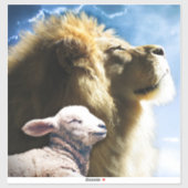 ライオンとラムのビニールステッカー シール (シート)