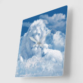 ライオンとラムの壁時計 スクエア壁時計 (傾斜)