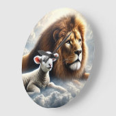 ライオンとラムの壁時計 ラージ壁時計 (傾斜)