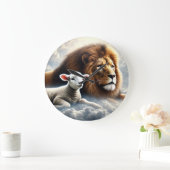 ライオンとラムの壁時計 ラージ壁時計 (ホーム)