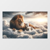 ライオンとラムの窓が引っ掛かる ウィンドウサイン (シート)