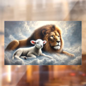 ライオンとラムの窓が引っ掛かる ウィンドウサイン (シート2)