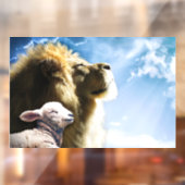 ライオンとラムの窓が引っ掛かる ウィンドウサイン (シート2)